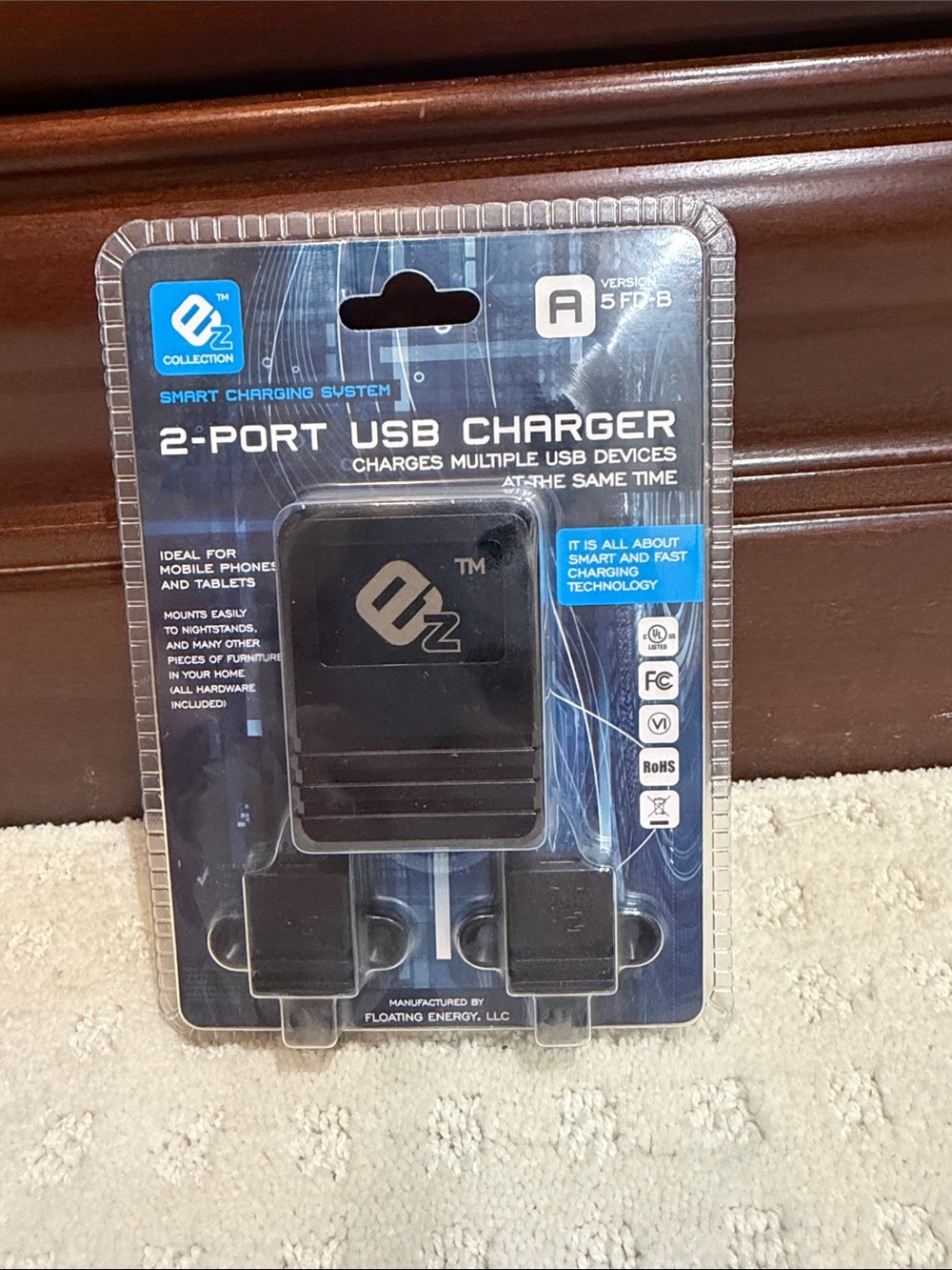 EZ Collection Smart Charging 2-Port USB Charger